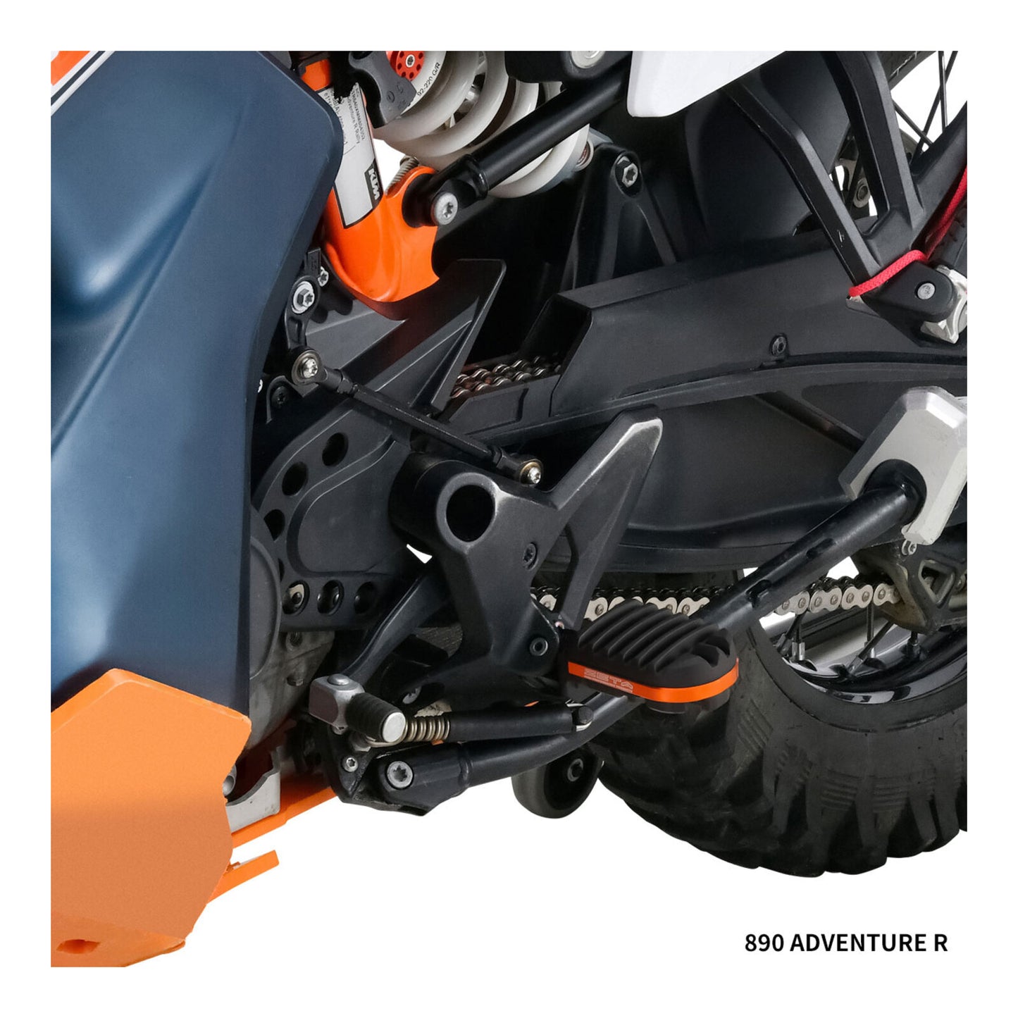 Zeta Adventure Foot Pegs KTM β Orange