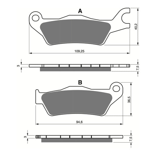 Goldfren GF381 S3 Sintered Sport Brake Pads