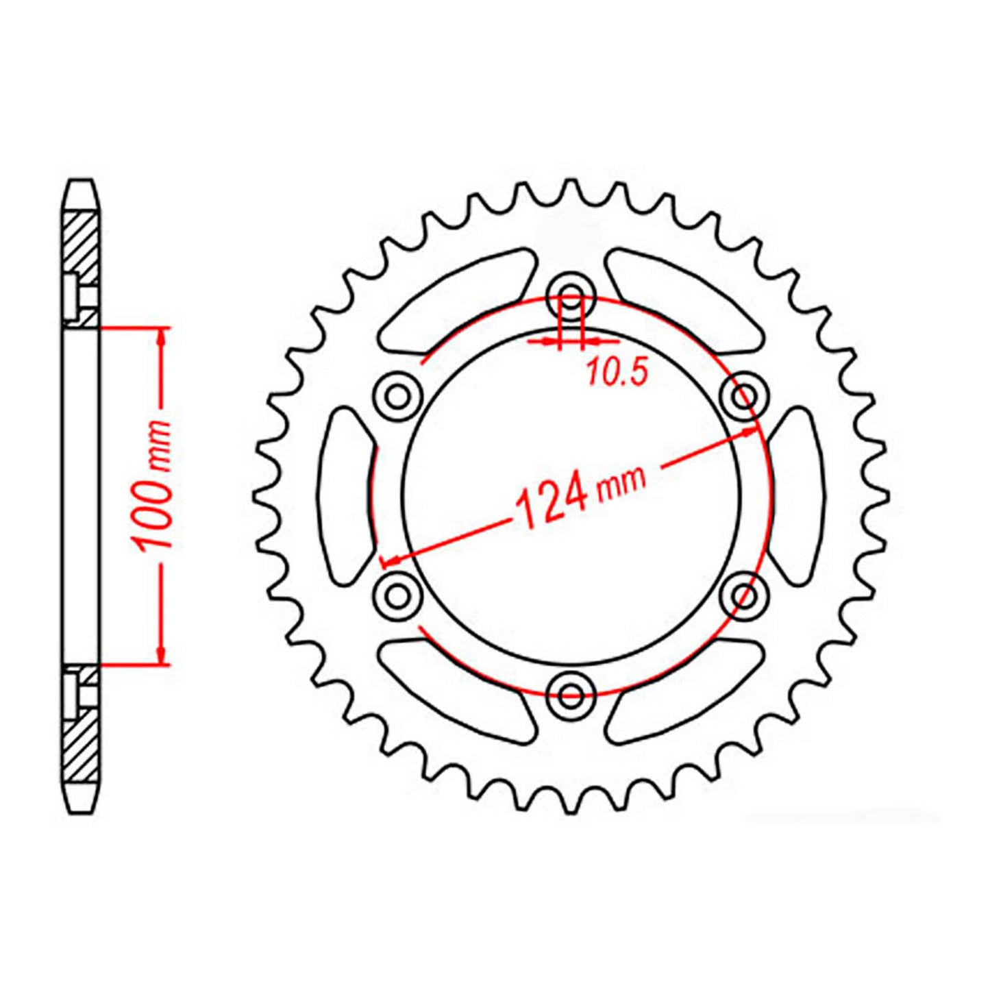 MTX Parts 735 Steel Rear Sprocket #520