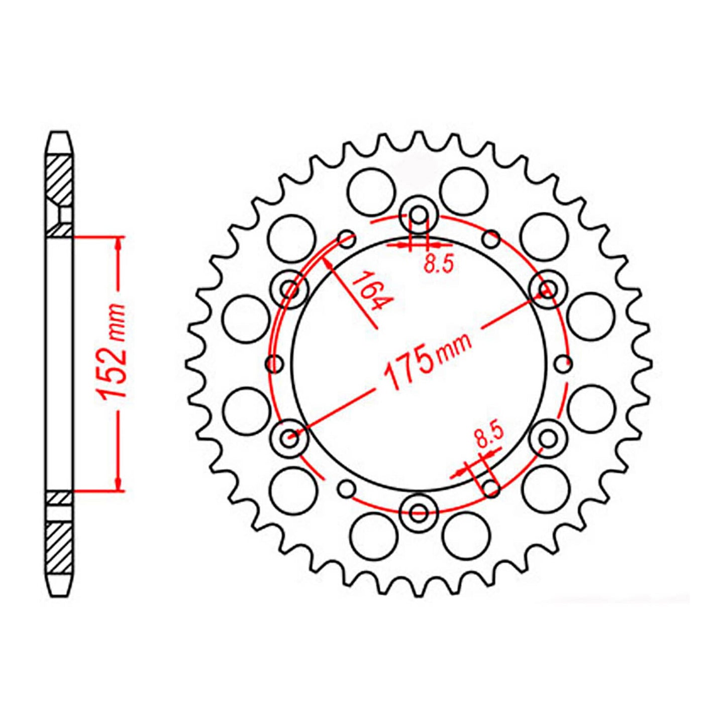 MTX Parts 853 Steel Rear Sprocket #520
