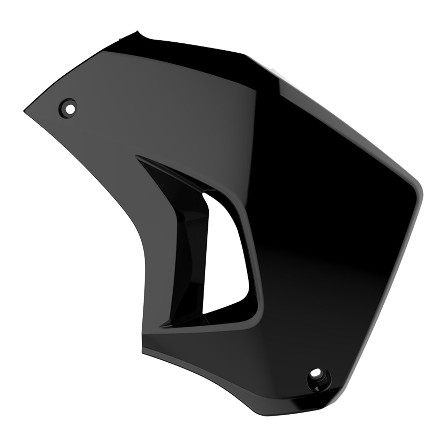 Polisport Radiator Scoops LEFT Kawasaki KLR650 '08-'18 Black