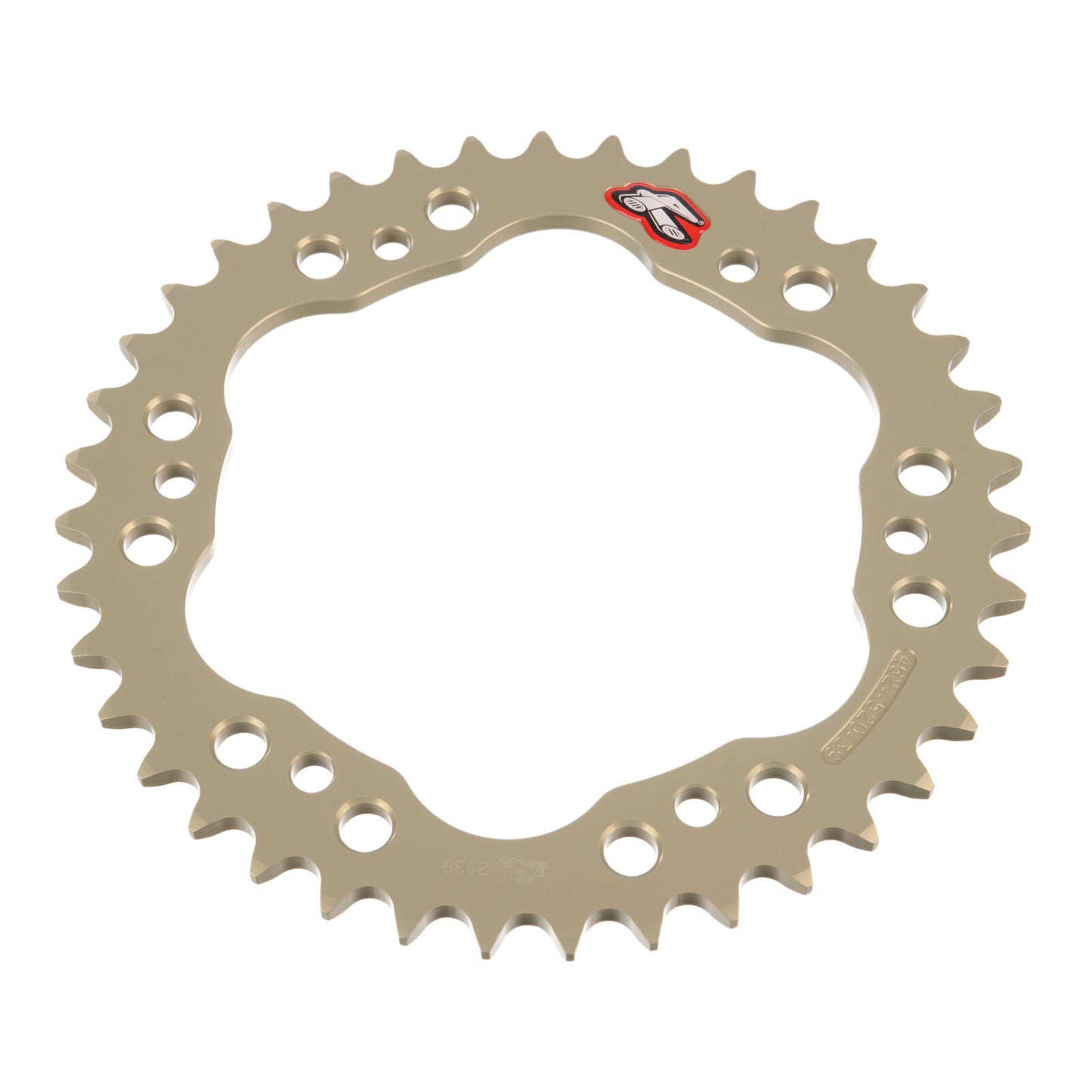 Renthal Hard Anodised Rear Sprocket 462 520 showing self-cleaning grooves and precision CNC machining