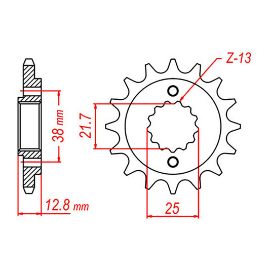 Sprocket Kit Kawasaki KLR650 '06-'21 X-Ring - Gold 15/43