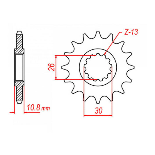Sprocket Kit Yamaha YZF-R1 '04-'08 (recommended) - 530ZXW 17/45