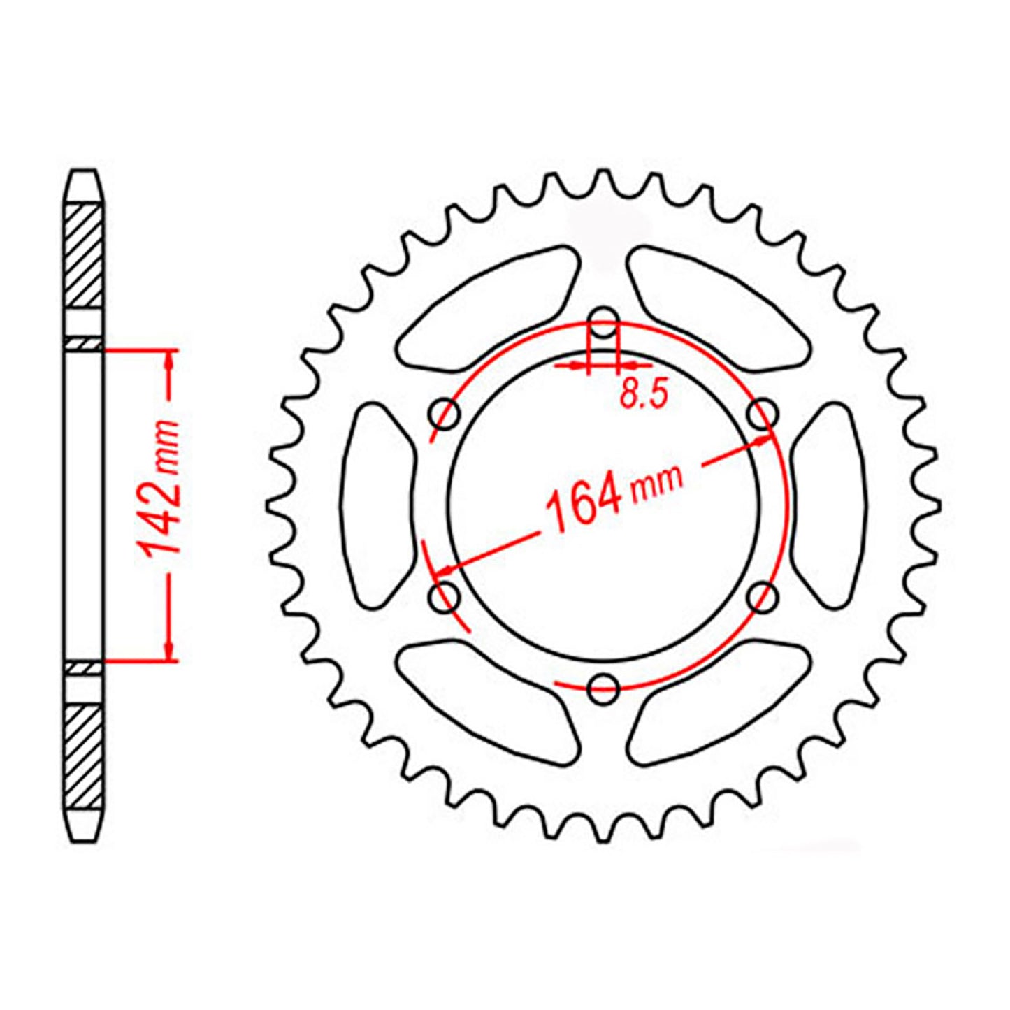MTX 1068 Steel Rear Sprocket #520