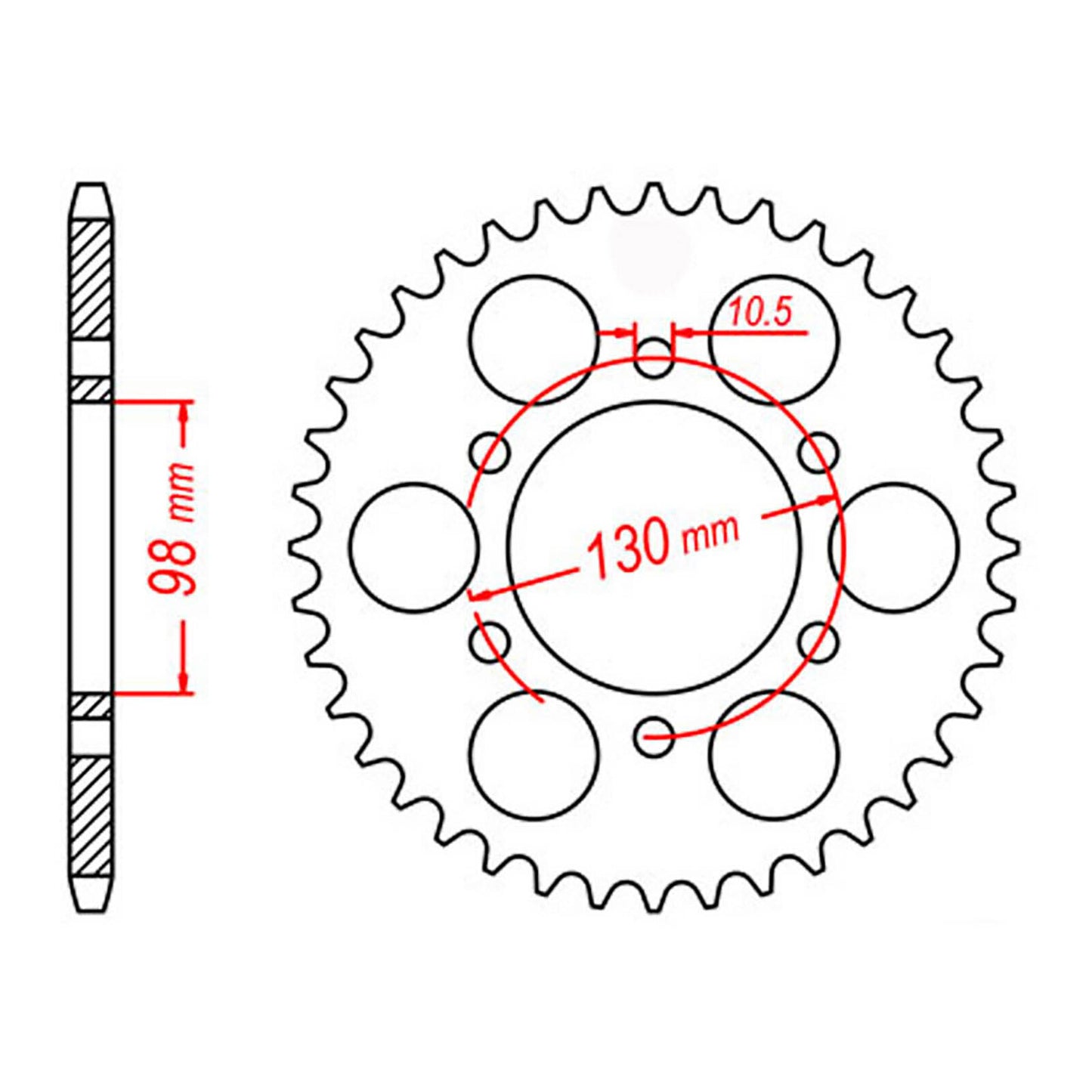 MTX 483 Steel Rear Sprocket #630