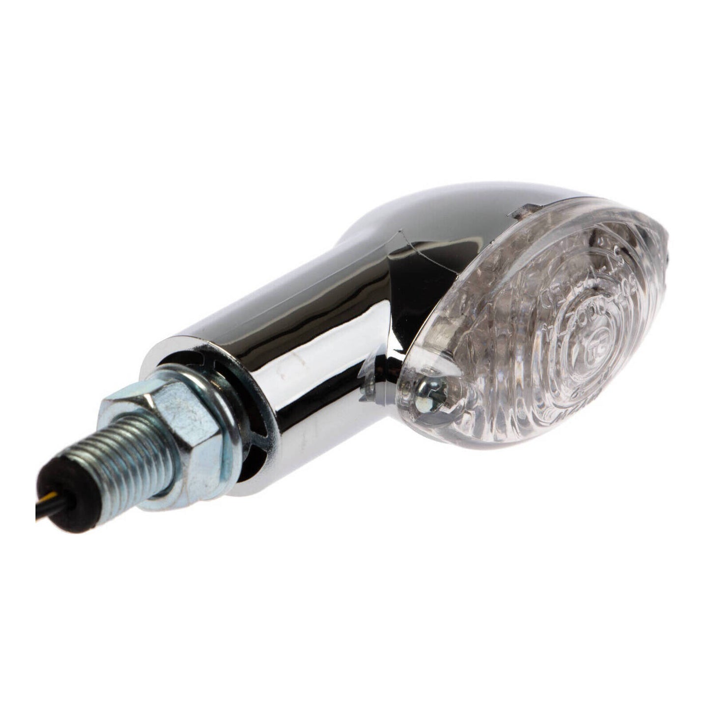 Whites LED Mini-Catseye Flasher - Chrome