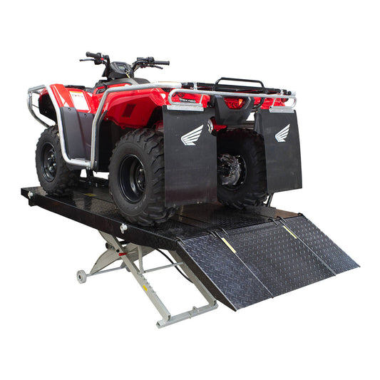 Whites Motorcycle Parts Moto Lift Stand Table 1000lbs / 450kg (With Side Extensions) - Quad Bike