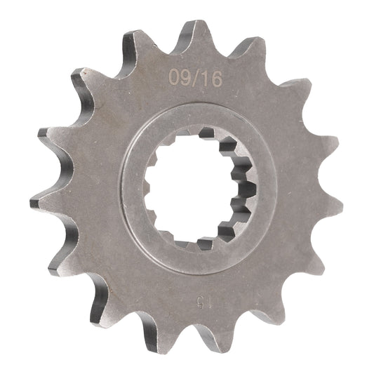 MTX 579 steel front sprocket #530 15 tooth, front face view, SKU SPF57915