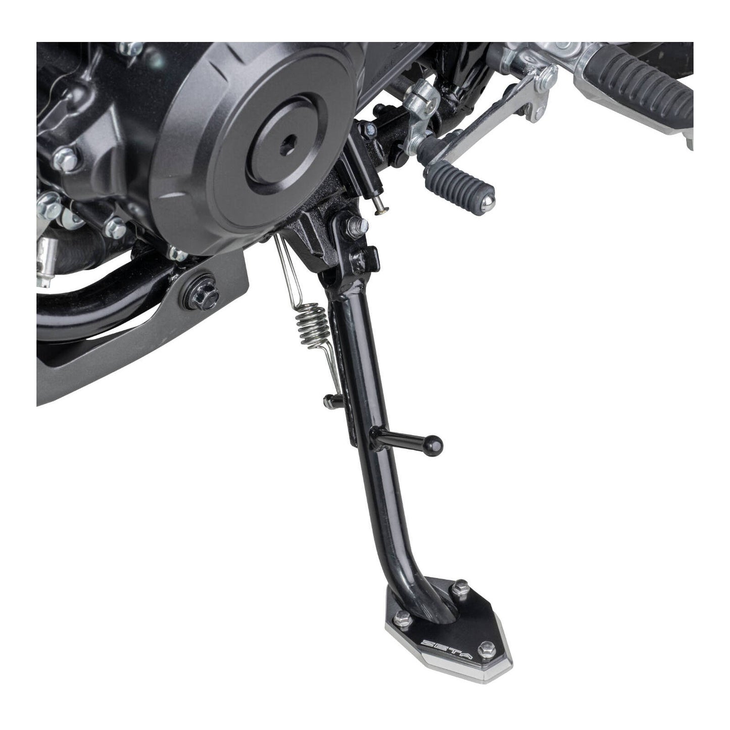 Zeta Side Stand Extender Black/Silver Suzuki V-Strom250 '17-, 1000 '14-