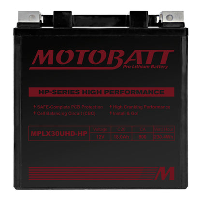 Motobatt Pro Lithium Battery MLX30UHD-HP *4