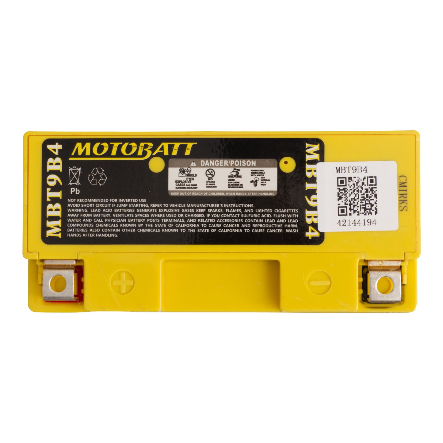 Motobatt Battery Quadflex AGM - MBT9B4