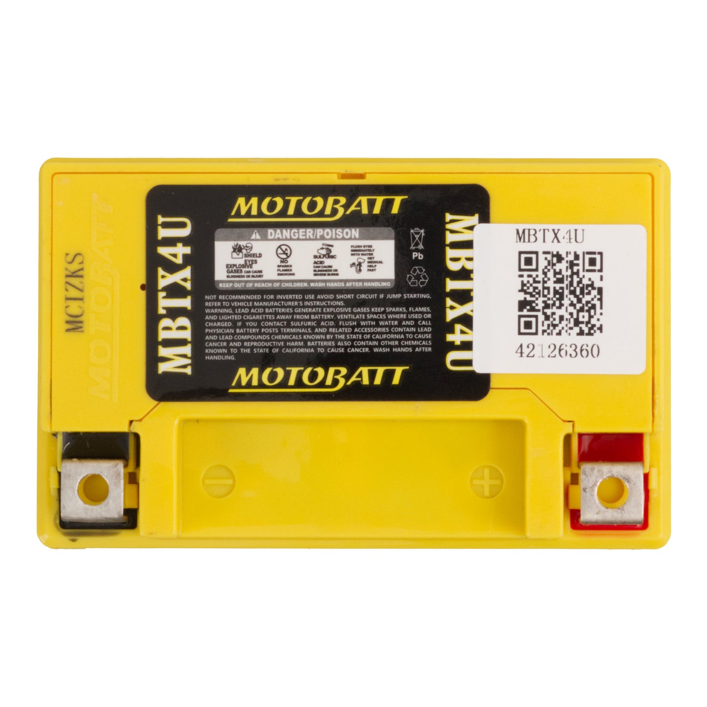 Motobatt Battery Quadflex AGM - MBTX4U