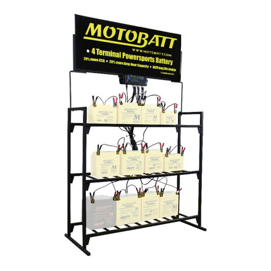 Motobatt 12-Station Battery Maintenance Charger with Stand