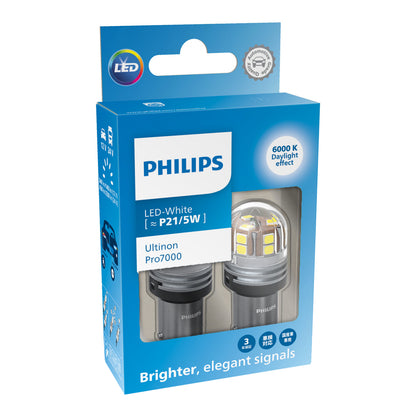 Philips LED Bulb P21/5W 11499 ST 12V CU70 White (Pair)