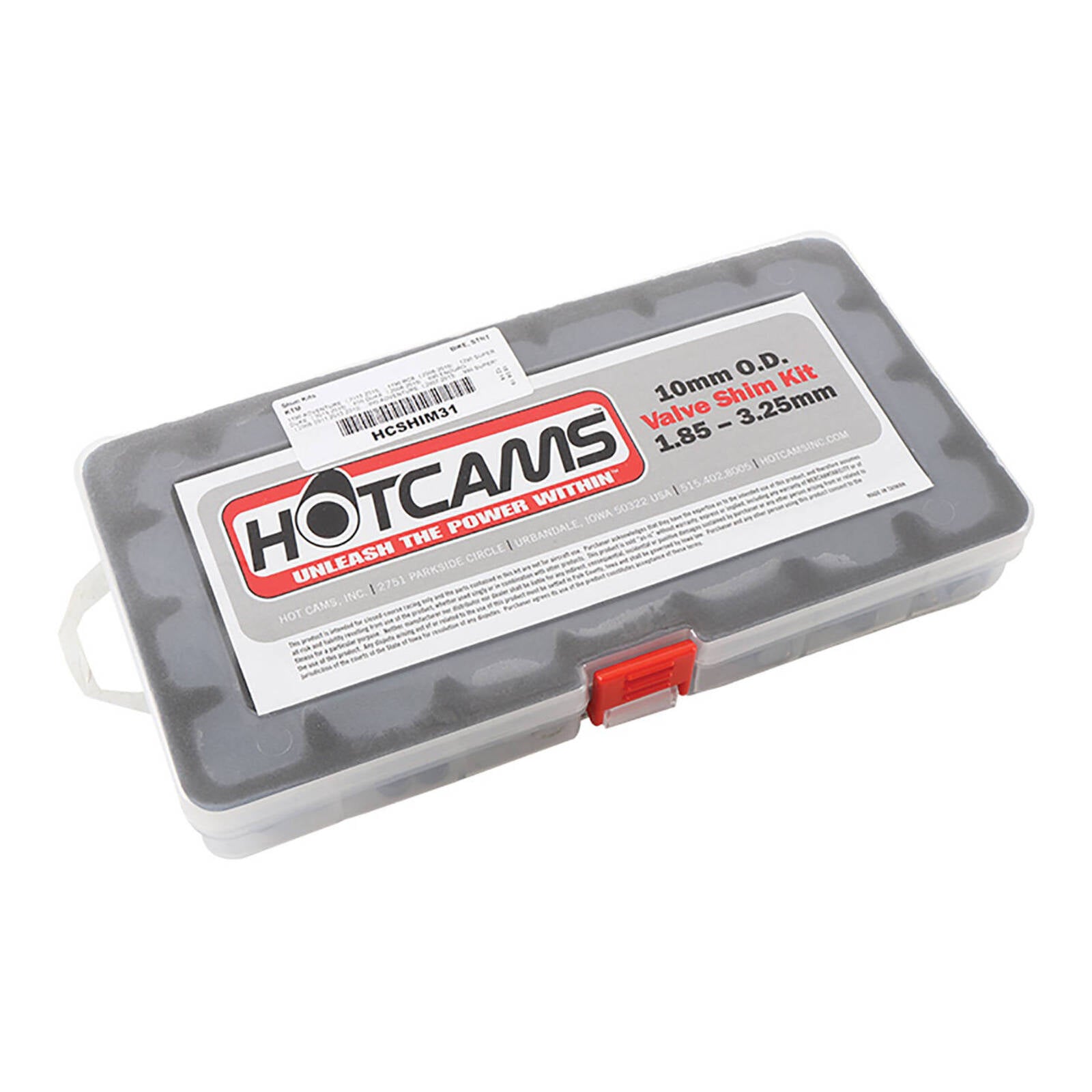 Hot Cams Shim Kit 10.00mm (1.85mm-3.25mm in .05mm - 3 each) 1 Box