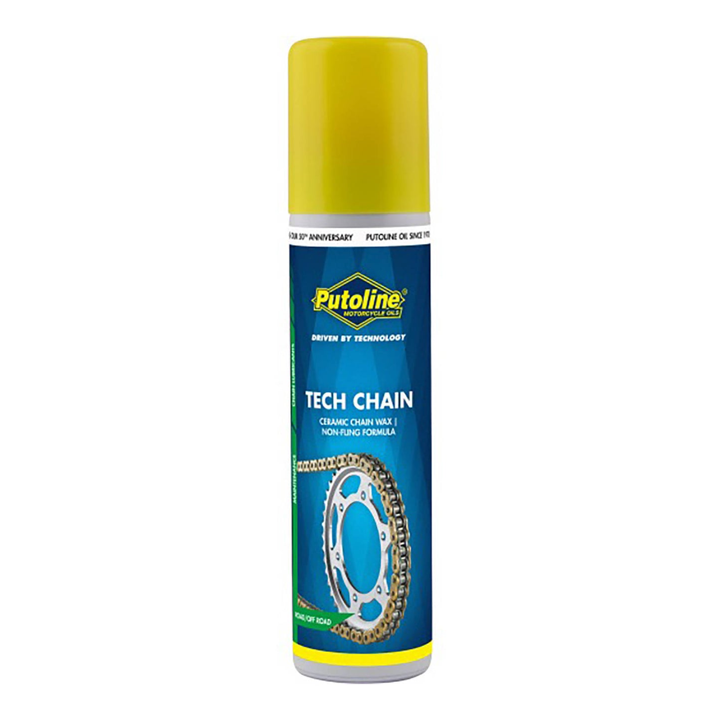 Putoline Tech Chain Ceramic Wax Chain Lube NZ - 75ml high-grade chain lubricant with PTFE for O-ring and MX chains