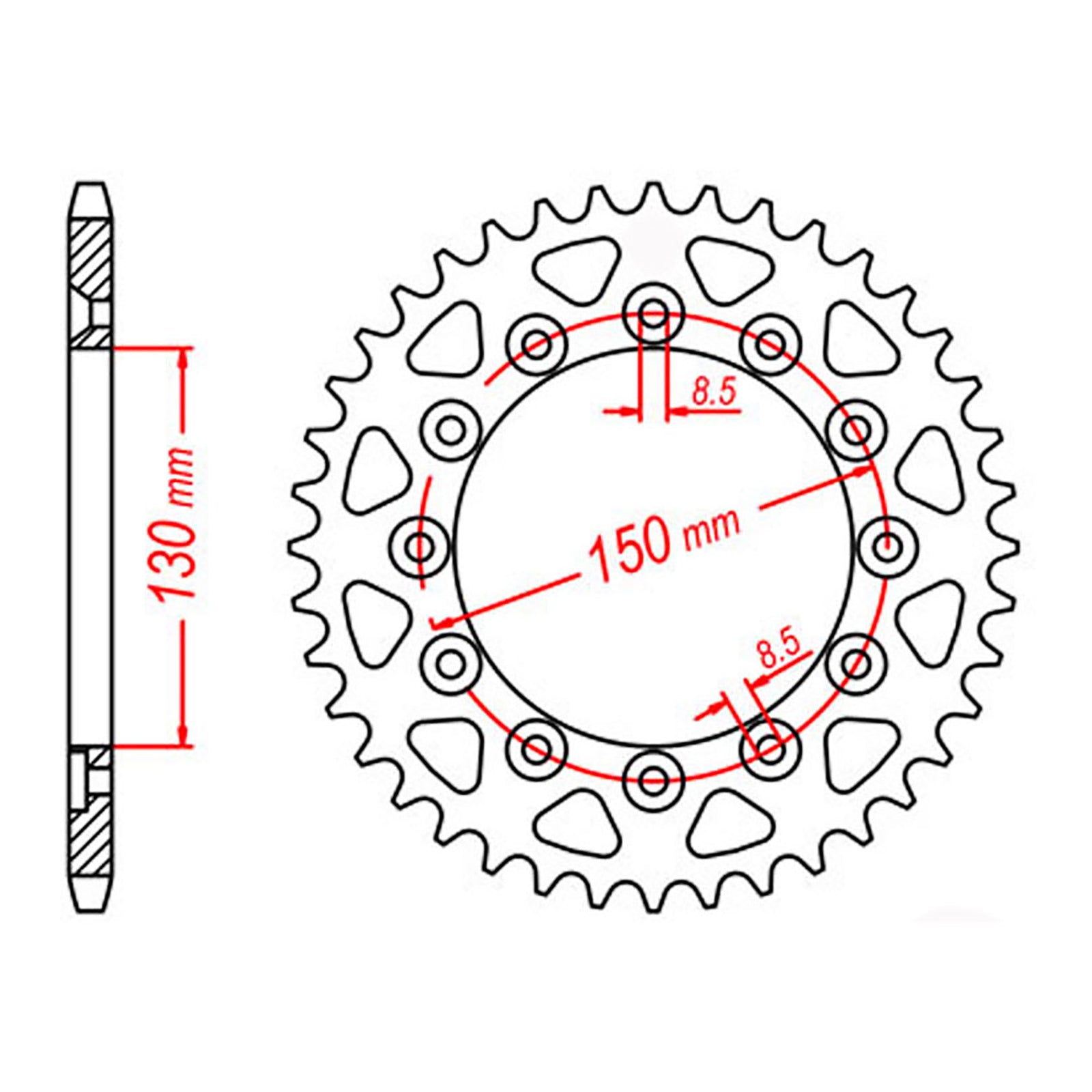 Sprocket Kit Honda XR200 (6 Stud) - 520H 12/48