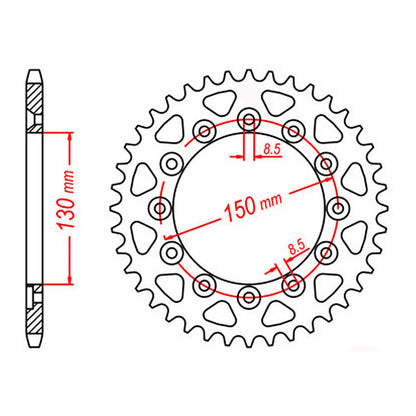 Sprocket Kit Honda XR200 (6 Stud) - 520H 12/48