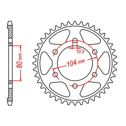 Sprocket Kit Kawasaki Z1000 D/E '10-'12 - GB525ZXW 15/42