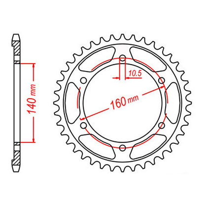 Sprocket Kit Kawasaki ZZR1100 '93-'97 Gold - GB530ZXW 17/45