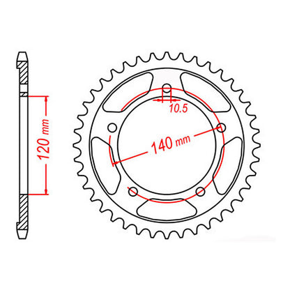 Sprocket Kit Suzuki SV1000S Gold (economy) - GB530XRE 17/40