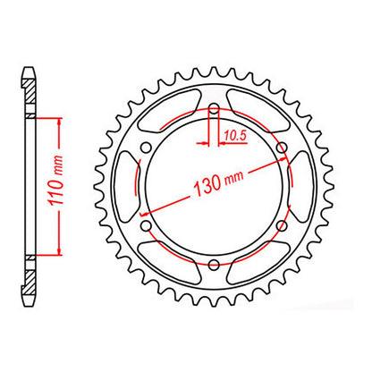Sprocket Kit Yamaha YZF-R1 '98-'03 (recommended) - 530ZXW 16/43