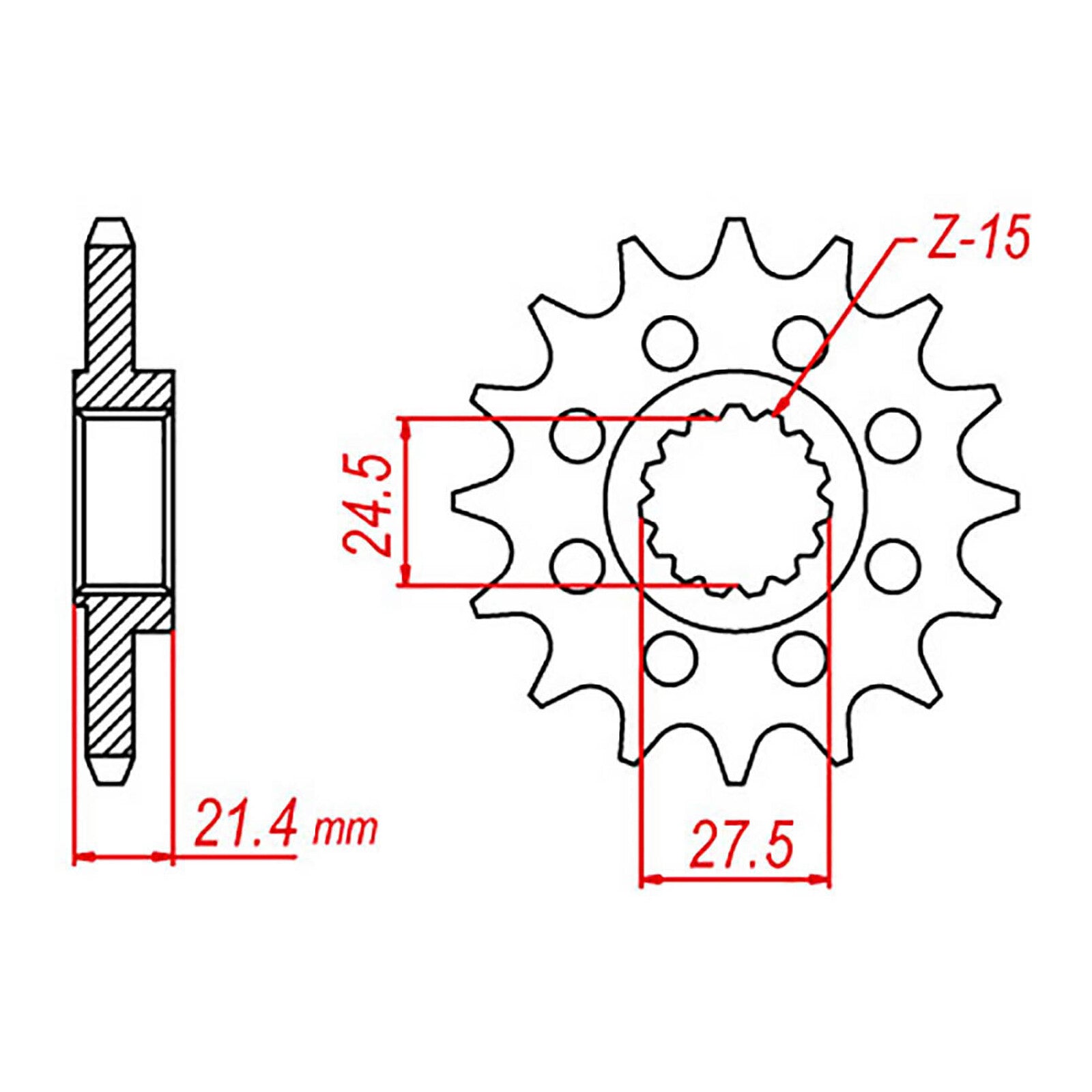 MTX 37600 Steel Front Sprocket #525