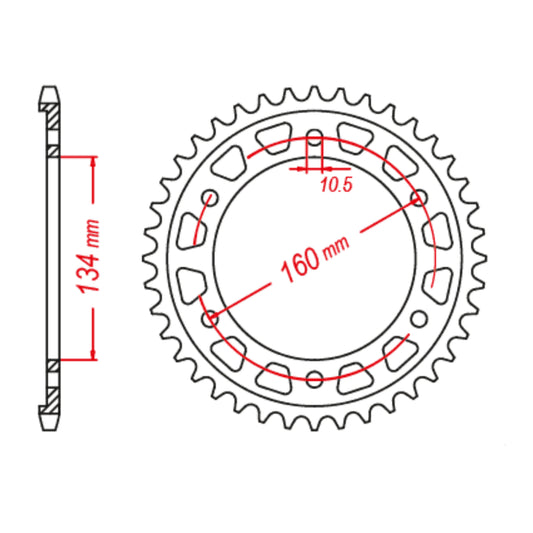 MTX 1317 Steel Rear Sprocket #525