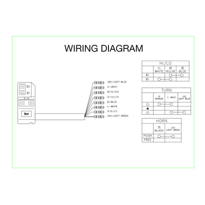 WHITES SWITCH HEADLAMP HIGH/LOW + HORN