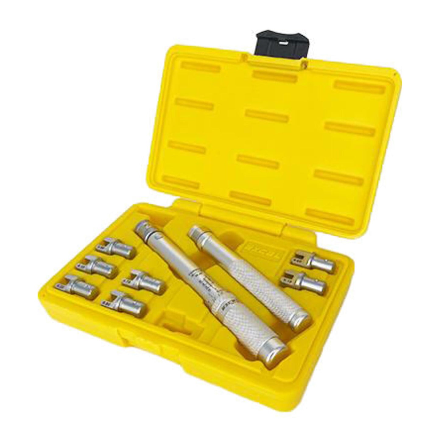 Excel 8-Piece Adjustable Torque Wrench Set with spoke spanner and carry case