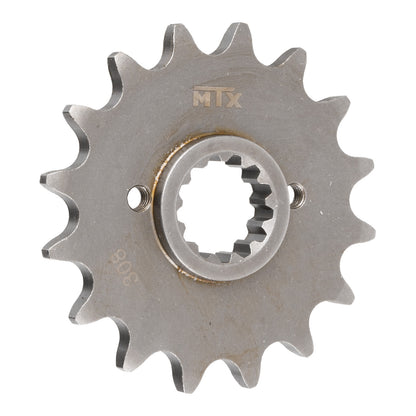 MTX 308 steel front sprocket #520, front angle view showing teeth and centre bore, SKU SPF34514