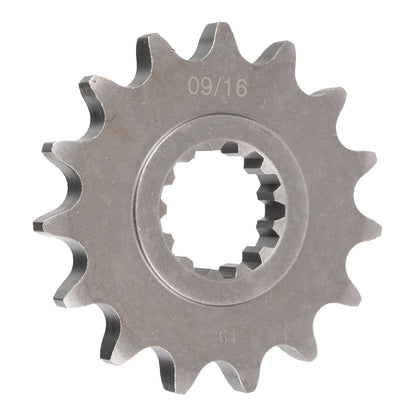 MTX 579 steel front sprocket #530 15 tooth, front face view, SKU SPF57915