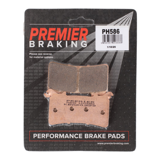 Premier PH586 Sintered Brake Pads for Street Sportbikes and Cruisers - Premier Braking packaging